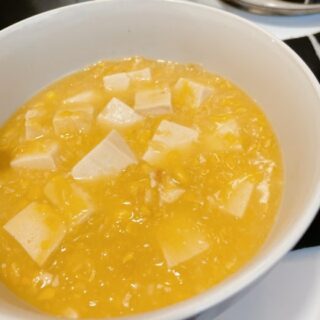 corn tofu soup
